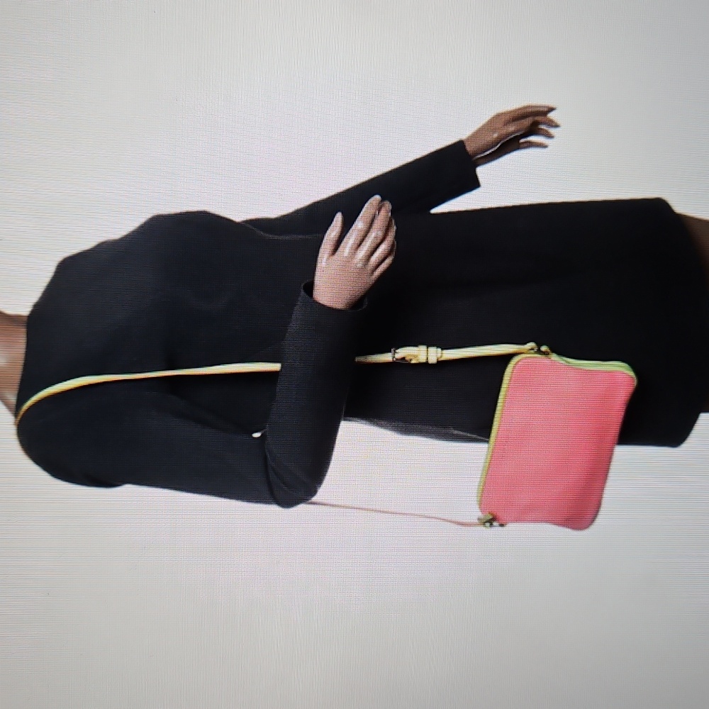 MARC BY MARC JACOBS: Pink And Lime Green Leather Crossbody Bag - Picture 2 of 15